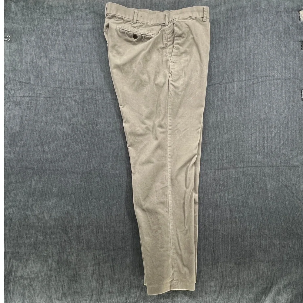 Banana Republic Traveler Corduroy Pants Mens 38x30 Tan Cotton Slim Fit Trousers